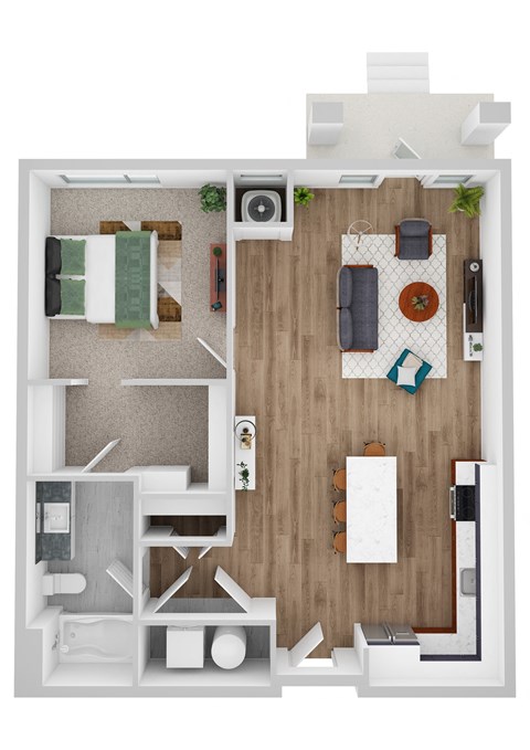 Northeast A floor plan image at Park 205, Park Ridge